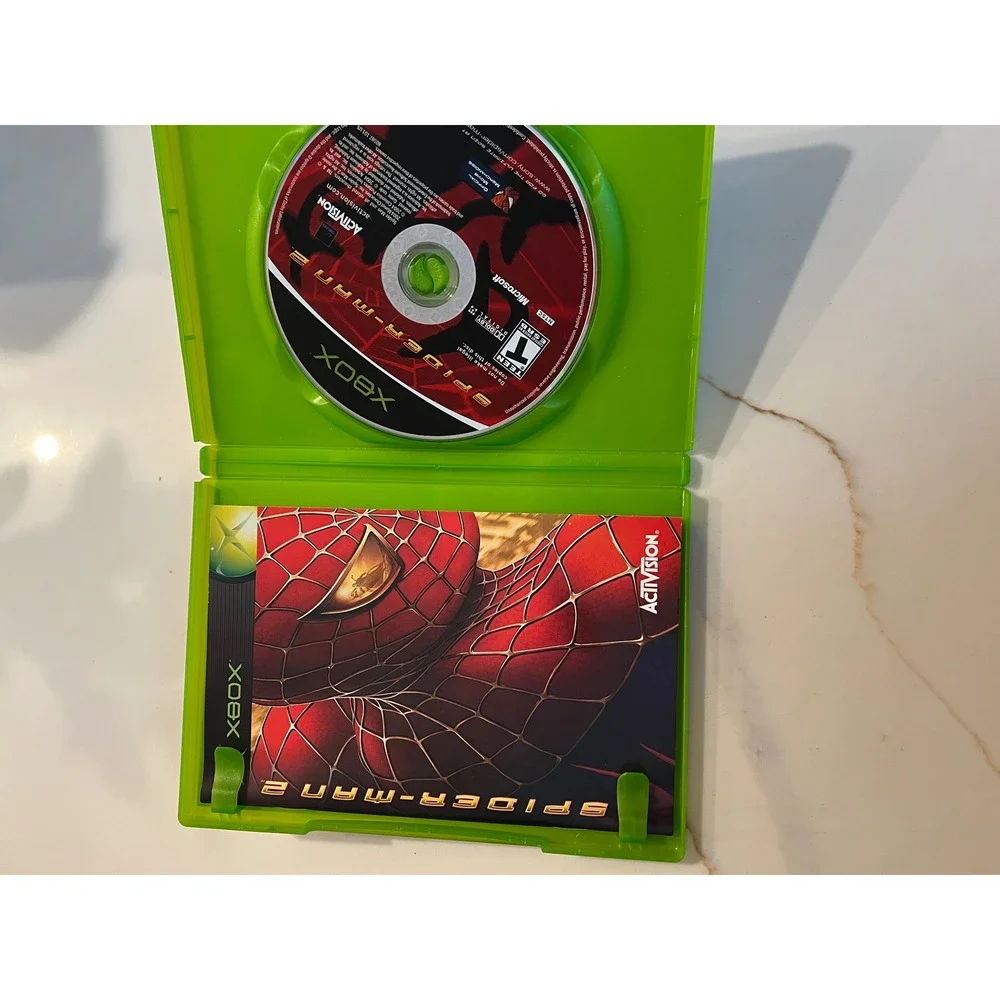 Original Xbox Ultimate Spider-Man + Spider-Man 2 Bundle CIB Complete Tested 2005